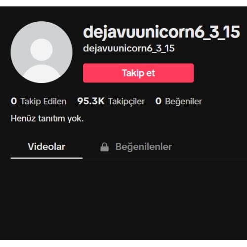  95K TAKİPÇİLİ TİKTOK YOK FİYATINA